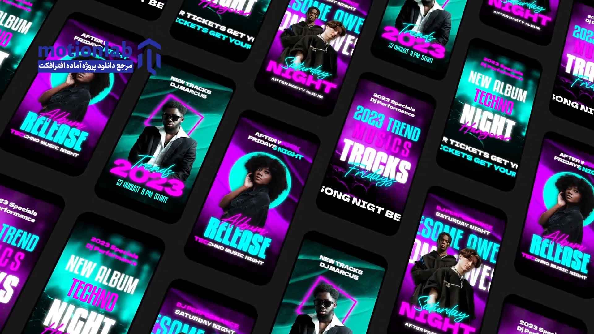 پروژه آماده افترافکت پک استوری کنسرت album release instagram reels
