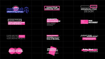 تایتل موشن مینیمالیست